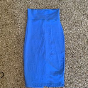 Bebe blue pencil skirt